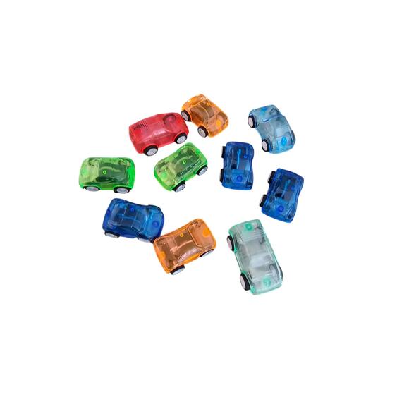 Lot of 10 Greenbrier Industries Plastic Pull Back Cars Colorful - Picture 2 of 6